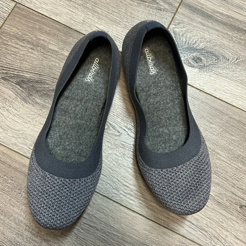 RARE Allbirds Tree Breezer Flats Seashell Gray Size 9 women - Picture 5 of 17